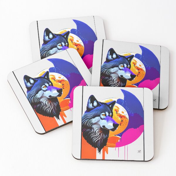 Item preview, Pop Art Wolf and Moon designed and sold by Chubuter.
