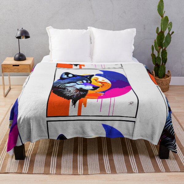 Item preview, Pop Art Wolf and Moon designed and sold by Chubuter.