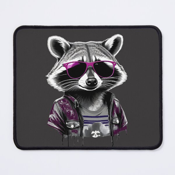 Item preview, A fancy raccoon that looking cool with purple sunglasses designed and sold by NiRia Spot.