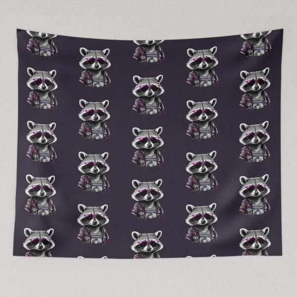Item preview, A fancy raccoon that looking cool with purple sunglasses designed and sold by NiRia Spot.