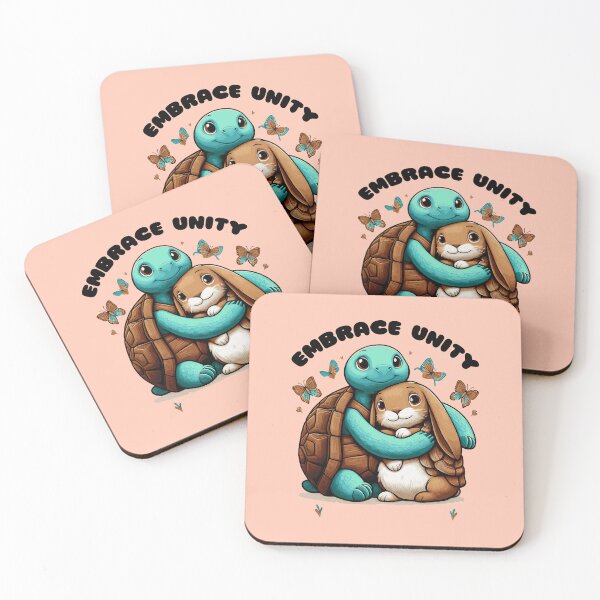 Item preview, Unity Embraced: Tortoise & Hare Satirical Graphic designed and sold by ShobulousStudio.
