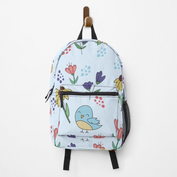 Item preview, Floral pattern with birds designed and sold by Sakshi-Sarde.