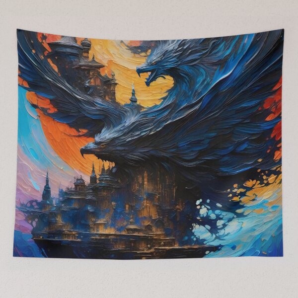 Item preview, Eidolons over the Castle - Surreal Fantasy Art designed and sold by Delerat7.