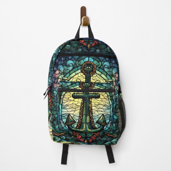 Item preview, ancla y cruz vidriera impresión artística designed and sold by dcrc.