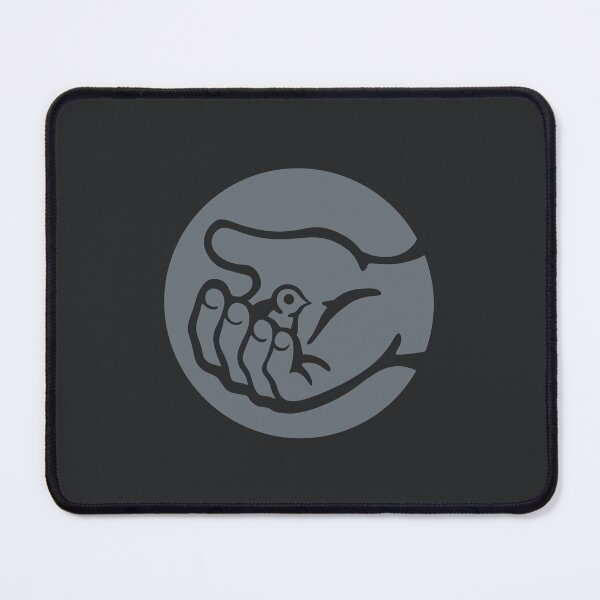 Item preview, A small bird in a hand, as a symbol of care and compassion in grey ink designed and sold by martodesign.