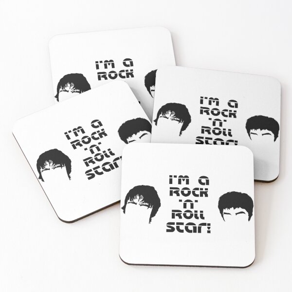 Item preview, Rock n Roll Star Oasis Black Horizontal Print Drawing Art designed and sold by Printopia-.