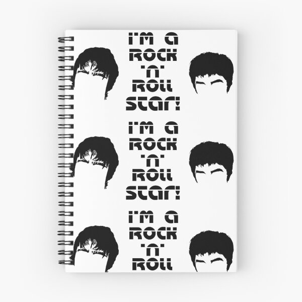 Item preview, Rock n Roll Star Oasis Black Horizontal Print Drawing Art designed and sold by Printopia-.