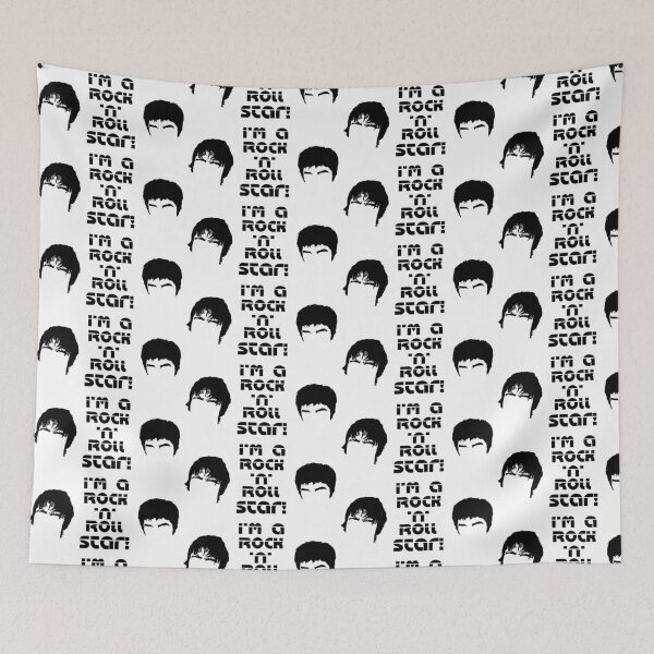Item preview, Rock n Roll Star Oasis Black Horizontal Print Drawing Art designed and sold by Printopia-.