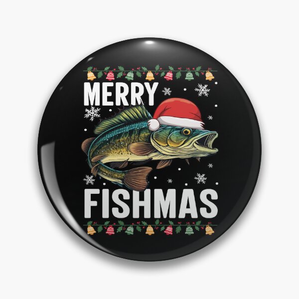 Item preview,  Merry Fishmas Ugly Christmas Sweater Funny Fishing designed and sold by Smix Pixels.