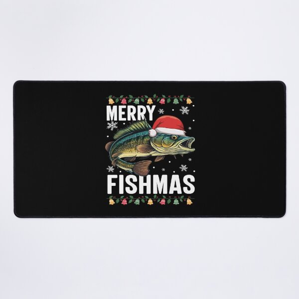 Item preview,  Merry Fishmas Ugly Christmas Sweater Funny Fishing designed and sold by Smix Pixels.