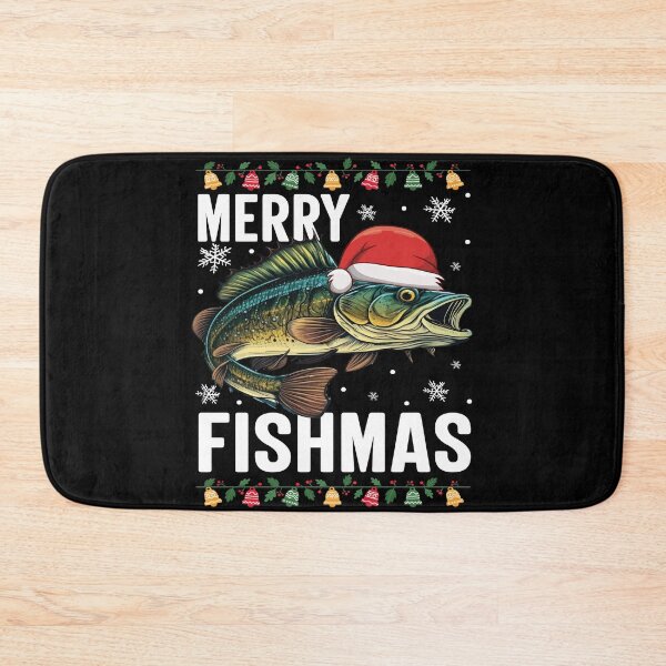 Item preview,  Merry Fishmas Ugly Christmas Sweater Funny Fishing designed and sold by Smix Pixels.