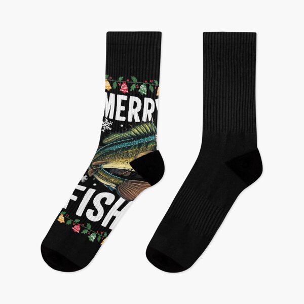 Item preview,  Merry Fishmas Ugly Christmas Sweater Funny Fishing designed and sold by Smix Pixels.
