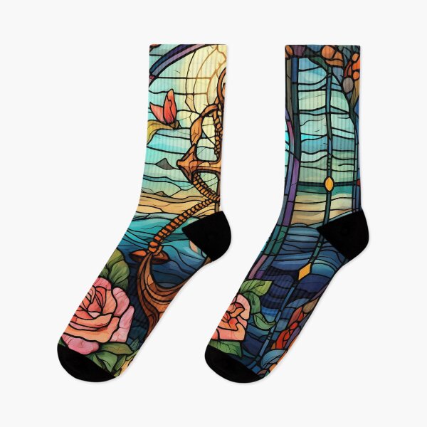 Item preview, anchor and cross stained glass art print designed and sold by dcrc.