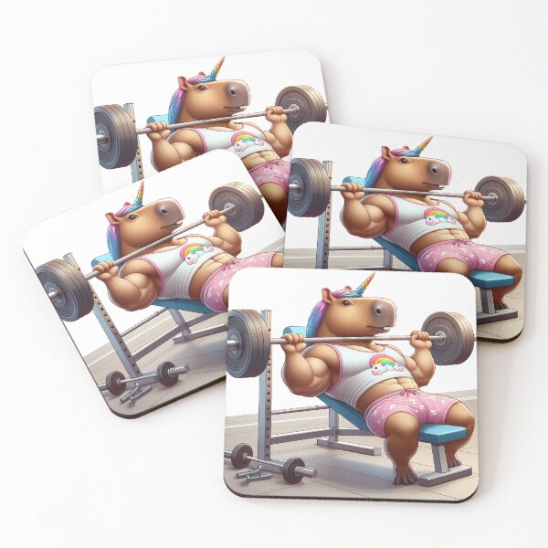 Item preview, Gym unicorn capybara designed and sold by Capybara  kingdom.
