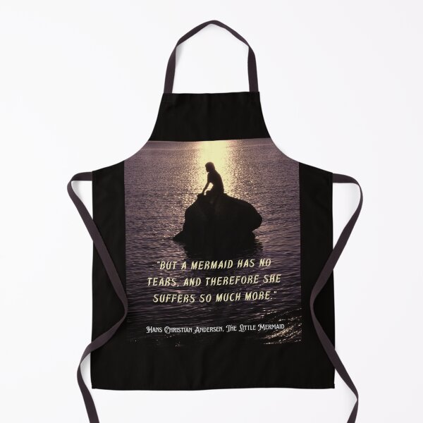 Item preview, Hans Christian Andersen poignant quote about mermaids (version 3): But a mermaid has no tears, and therefore she suffers so much more. designed and sold by artbleed.
