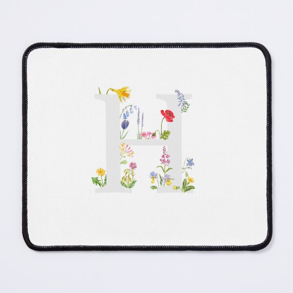 Artikelvorschau, botanisches Monogramm-Alphabet H Wildblumen handgemalt entworfen und verkauft von SelenePaintings .
