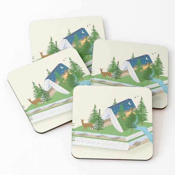 Item preview, surreal landscape on books designed and sold by CreativeElle.