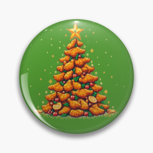 Item preview,  Crispy Chicken Christmas Tree Pixel Art designed and sold by PaulBlueShop.