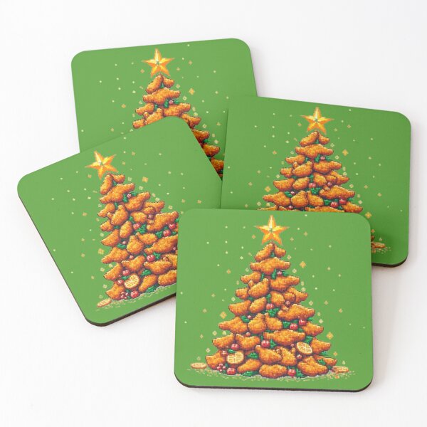 Item preview,  Crispy Chicken Christmas Tree Pixel Art designed and sold by PaulBlueShop.