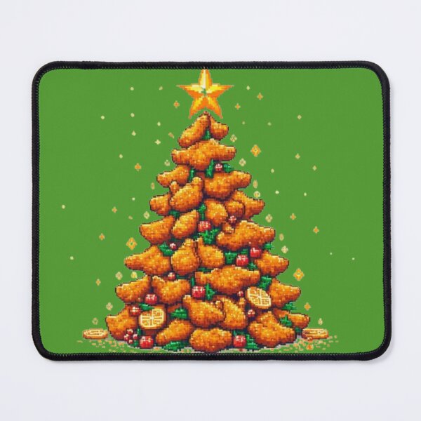 Item preview, Crispy Chicken Christmas Tree Pixel Art designed and sold by PaulBlueShop.
