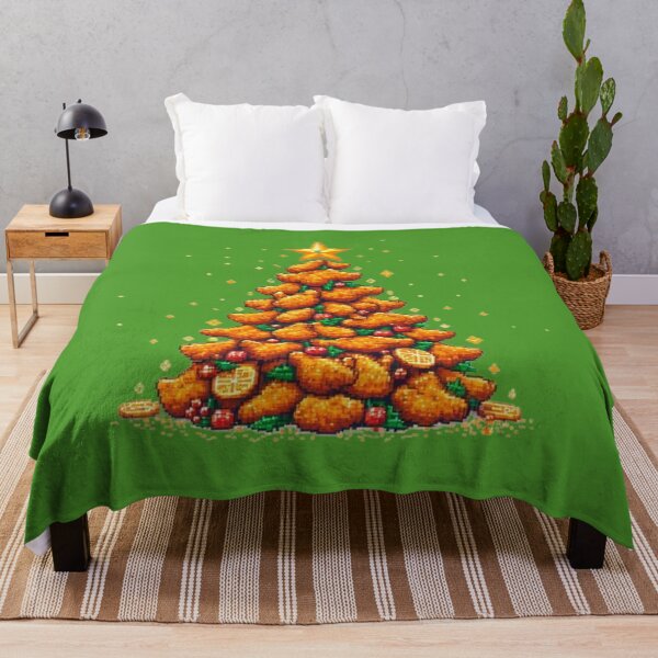 Item preview, Crispy Chicken Christmas Tree Pixel Art designed and sold by PaulBlueShop.