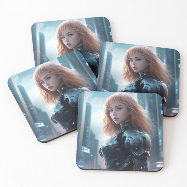 Item preview, lovely woman digital art dark armor cyborg beautiful designed and sold by UILOVE.