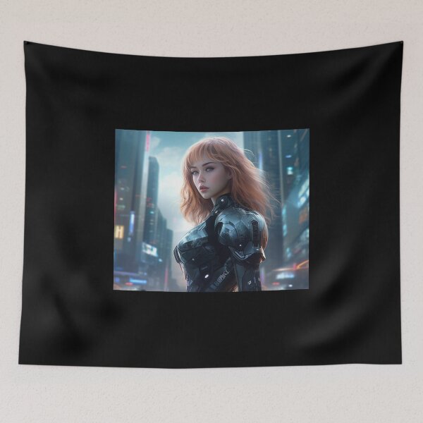 Item preview, lovely woman digital art dark armor cyborg beautiful designed and sold by UILOVE.