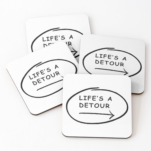 Item preview, LIFE IS A DETOUR; Short motivational quotes typography designed and sold by LoveDesignMania.