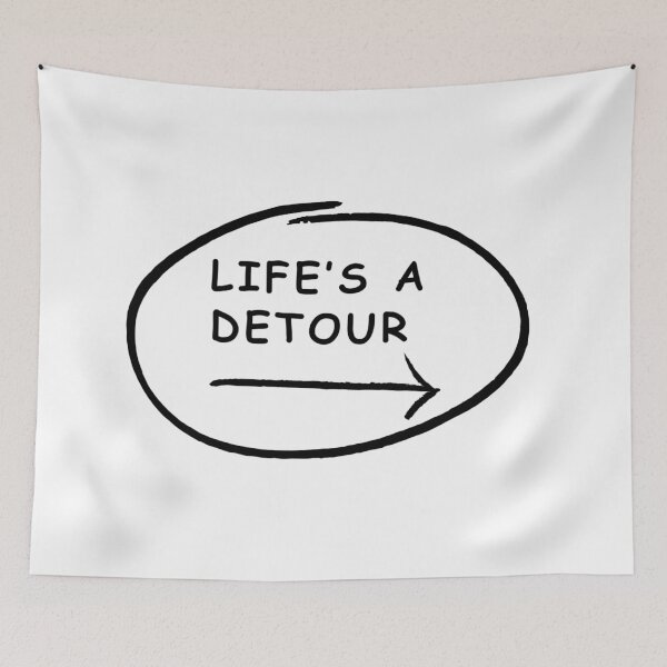Item preview, LIFE IS A DETOUR; Short motivational quotes typography designed and sold by LoveDesignMania.