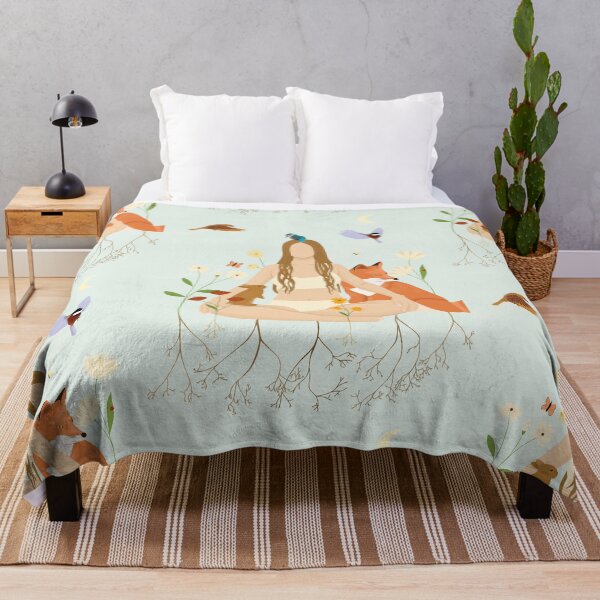 Item preview, A woman with roots and forest animals designed and sold by CreativeElle.