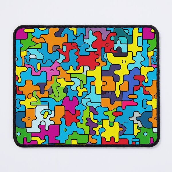 Item preview, Abstract Colorful Puzzle Pattern designed and sold by MadSwellDesigns.