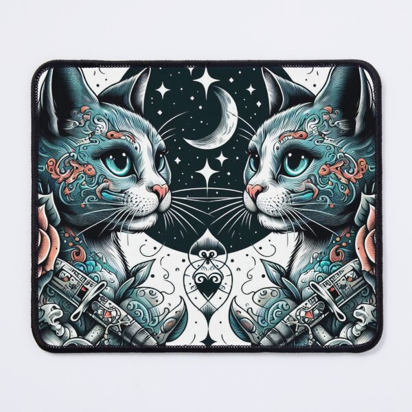 Item preview, tattoed cat designed and sold by Greydate.