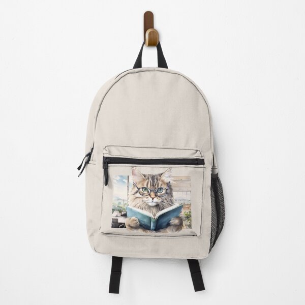 Item preview, funny, cute, cool, cat, reading, books, the office background designed and sold by Cerulean-Shop.