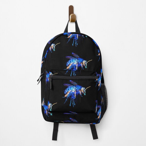 Item preview, Neon Blue Bee – Abstract on Black designed and sold by caracatita75.