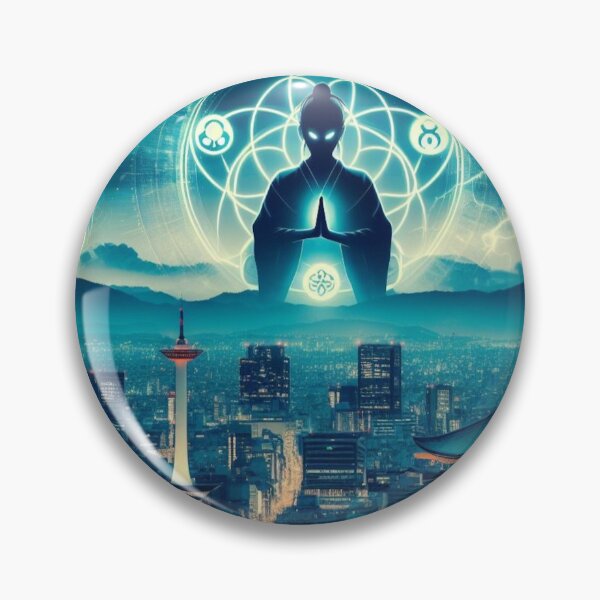 Item preview, kyoto skyline at night anime style. designed and sold by MahmodArt.