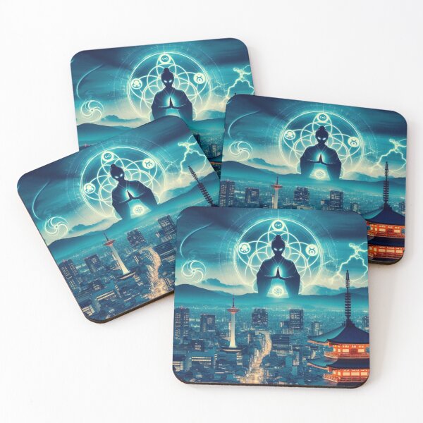 Item preview, kyoto skyline at night anime style. designed and sold by MahmodArt.