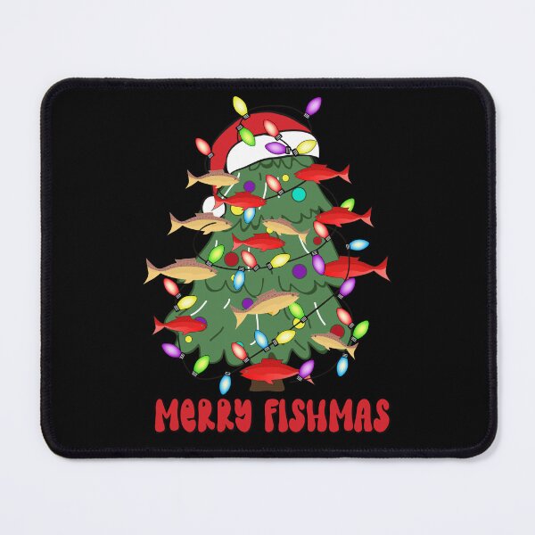 Item preview, Merry Fishmas Christmas Tree Fish with Lights Funny Fishing designed and sold by Smix Pixels.
