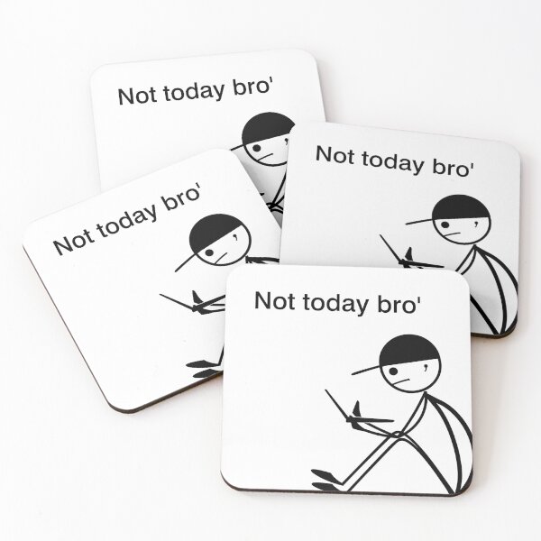 Item preview, Not today bro, Millennial Stick Figure on Laptop designed and sold by wrapgraphics.