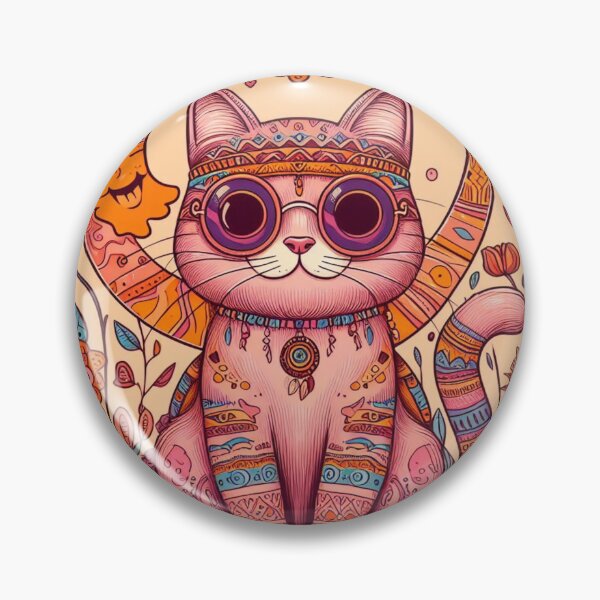 Item preview, hippi cat designed and sold by Greydate.