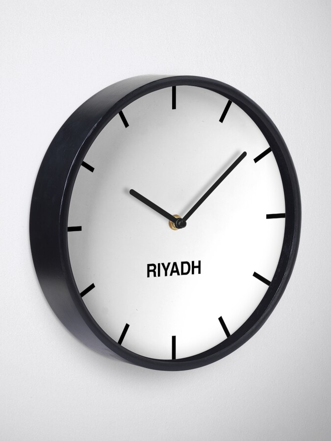 "Riyadh Time Zone Newsroom Wall Clock" Clock for Sale by bluehugo