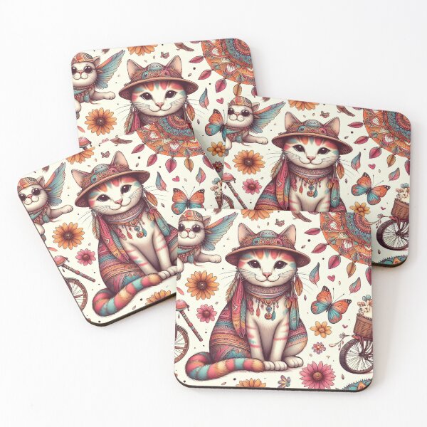 Item preview, hippi cat designed and sold by Greydate.