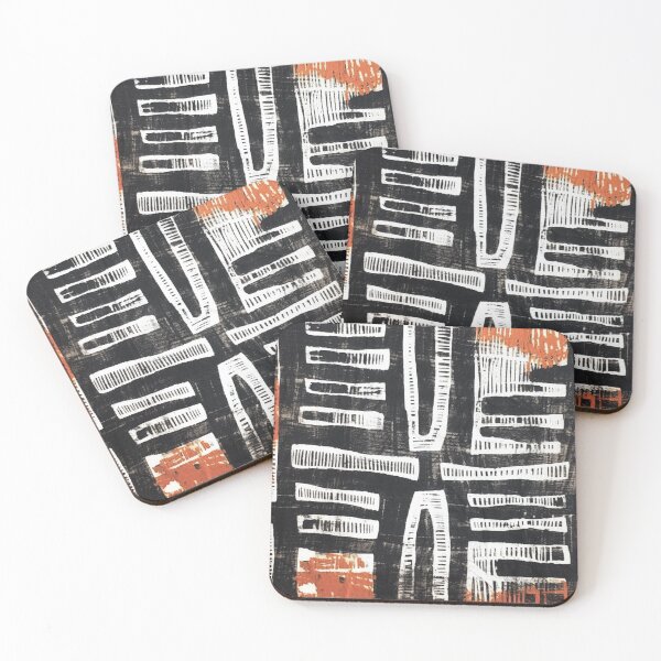 Item preview, Copper And Black, Traditional African Mud Cloth Pattern by Bossy Cat Home designed and sold by BossyCatHome.