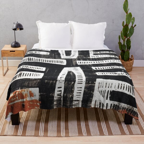 Item preview, Copper And Black, Traditional African Mud Cloth Pattern by Bossy Cat Home designed and sold by BossyCatHome.