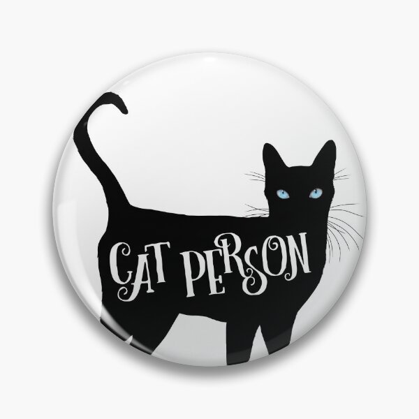 Item preview, Cat Person in Black Cat Silhouette Blue Eyes designed and sold by Carleah Unique.