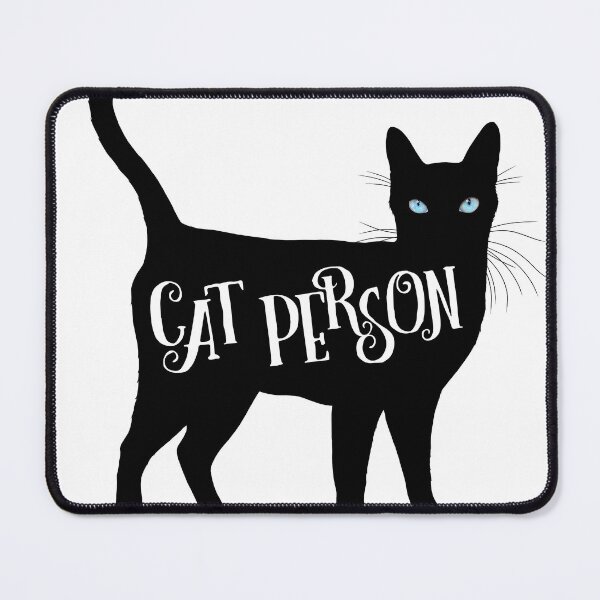 Item preview, Cat Person in Black Cat Silhouette Blue Eyes designed and sold by Carleah Unique.