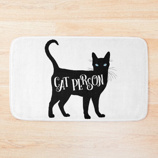 Item preview, Cat Person in Black Cat Silhouette Blue Eyes designed and sold by Carleah Unique.