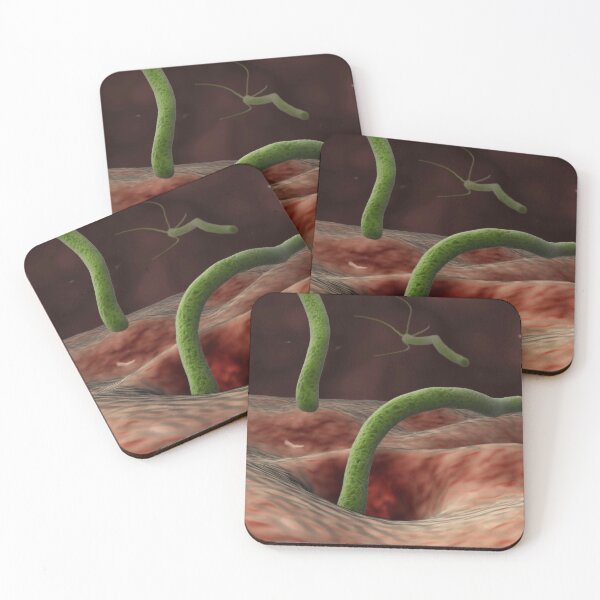 Item preview, STK701403H-Helicobacter pylori bacteria entering the stomach. designed and sold by StocktrekImages.