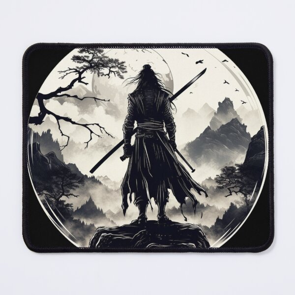 Item preview, Fantasy Fiction - Samurai Facing the Moon designed and sold by Fantasy Masterpiece.