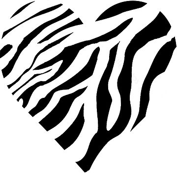 Aperçu de l'œuvre Coeur de zèbre | motif représentant l'hypersensibilité de Audrey Janvier | AJD