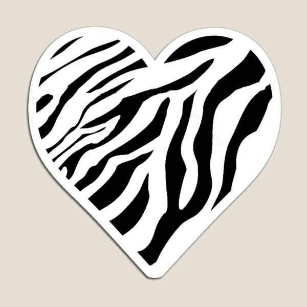 Item preview, zebra heart designed and sold by Audrey Janvier | AJD.